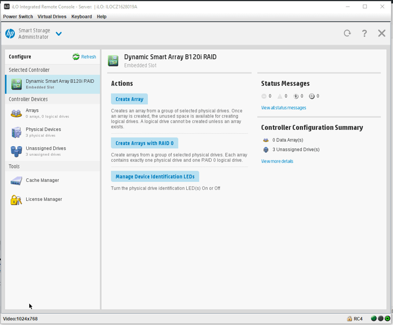 HP Microserver Gen8 Configure the RAID remotely ADMFactory