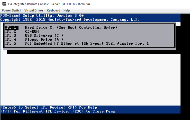 hp microserver gen8 boot from internal usb